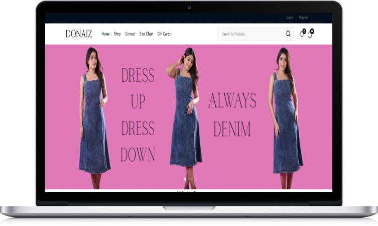 DONAIZ E-Commerce Website Mockup